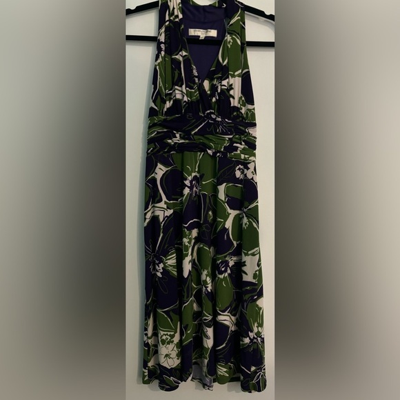 Evan Picone Womens 6P Dress Marilyn Jersey Knit Purple Green‎ Floral Sleeveless - Picture 1 of 9